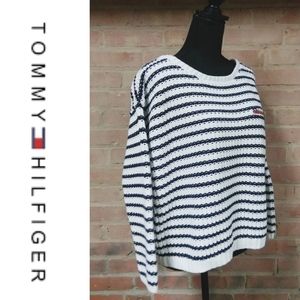 Tommy Hilfiger | Cropped Striped Crewneck Sweater
